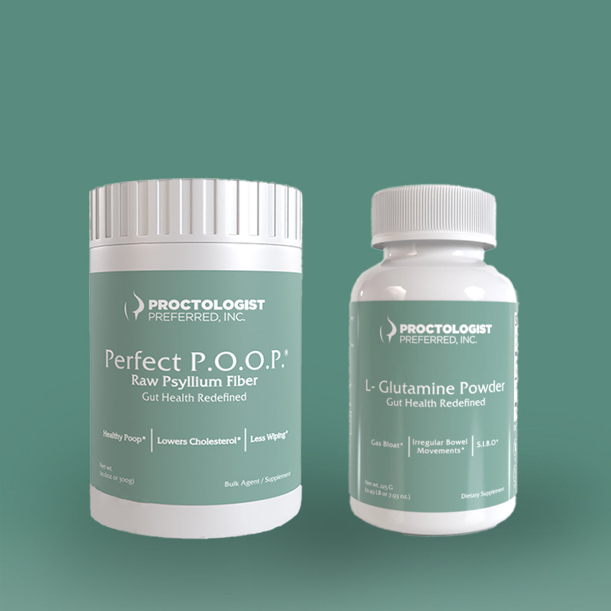 Perfect P.O.O.P® Raw Psyllium Fiber and L-Glutamine Powder