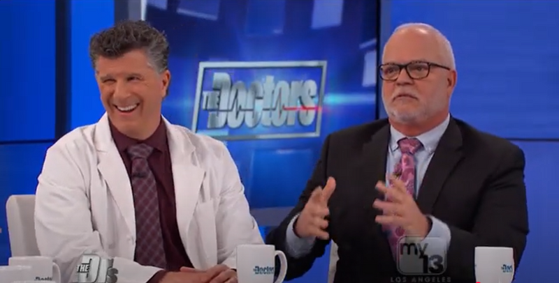 Dr. Rosenfeld on the set of The Doctors