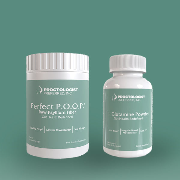 Perfect P.O.O.P® Raw Psyllium Fiber and L-Glutamine Powder