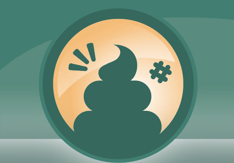Illustration of healthy bowel movements and digestive health