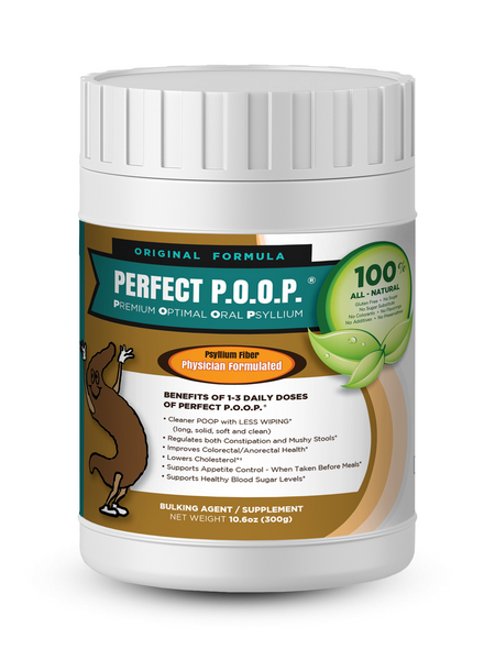 Perfect Poop ® Psyllium Husk RAW, VEGAN, GLUTEN FREE Powder - Natural Fiber Supplement for Optimum Digestive Health
